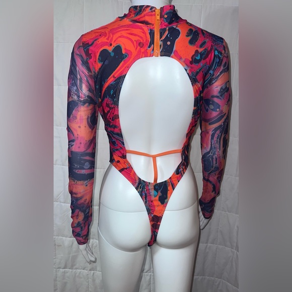 Icon Swim Monokini Pink/Multicolored  BRAND NEW - Picture 2 of 7